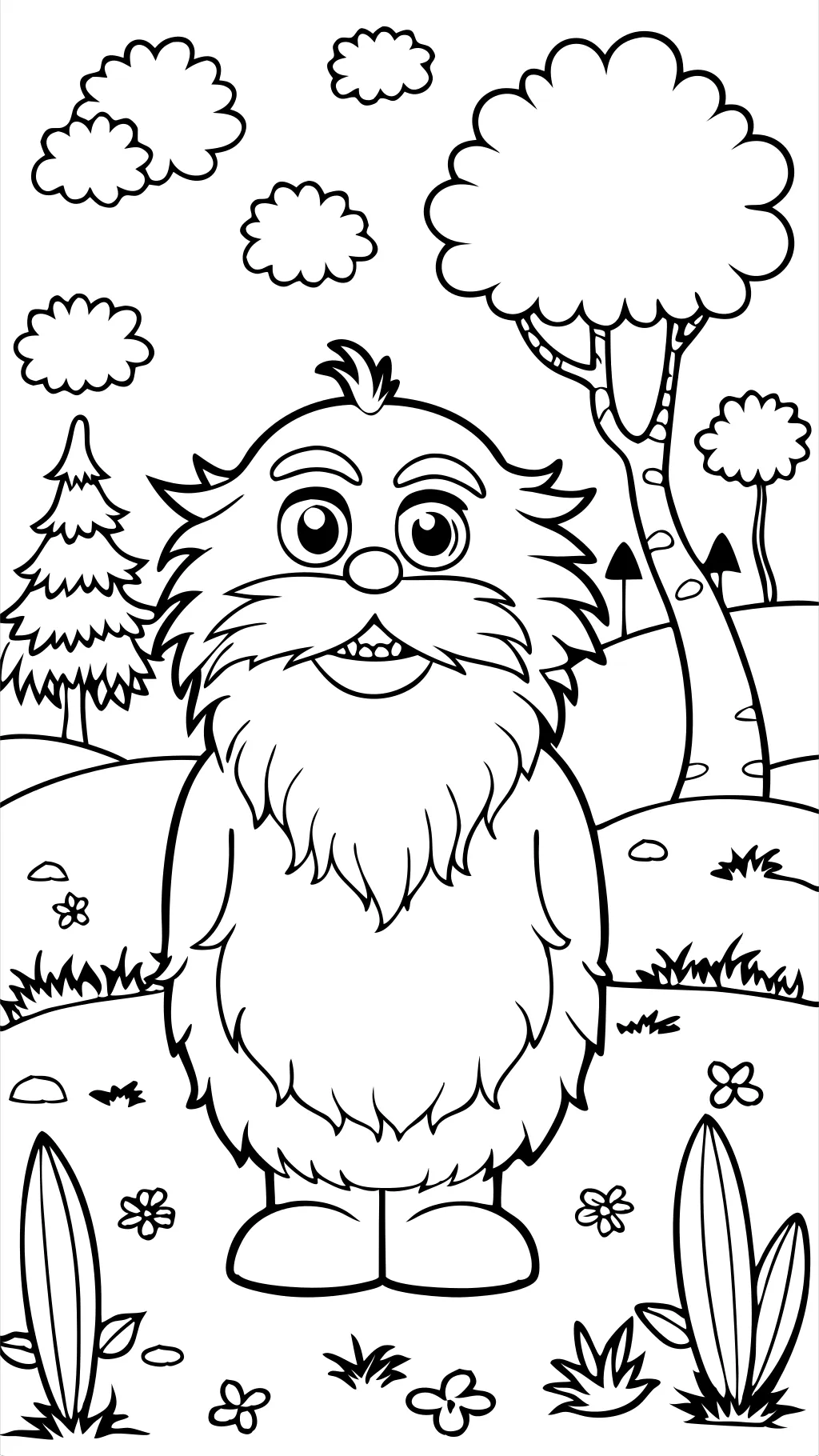 la page à colorier lorax